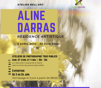 03/04 au 30/06 : Résidence artistique d’Aline Darras, photographe.
